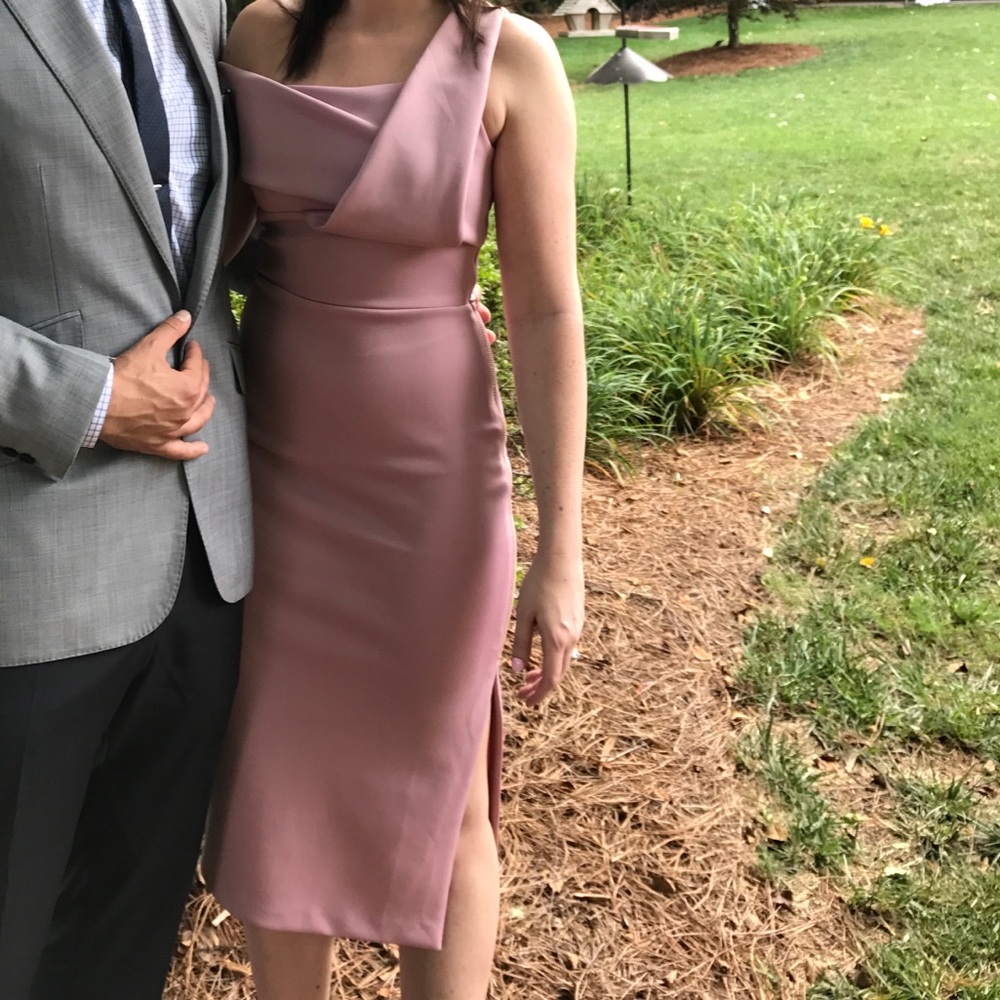 ASOS blush pink midi dress